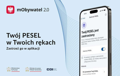 Zdjęcie do Zastrzeż PESEL i chroń swoje dane w mObywatelu 2.0