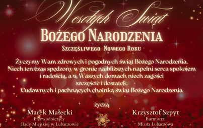 Zdjęcie do Wesołych Świąt i Szczęśliwego Nowego Roku 2025 