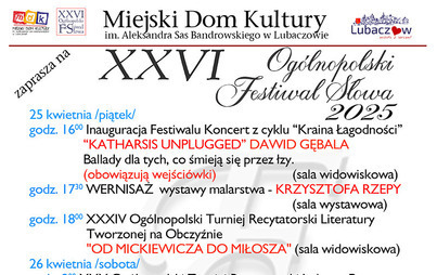 Zdjęcie do Og&oacute;lnopolski Festiwal Słowa 2025