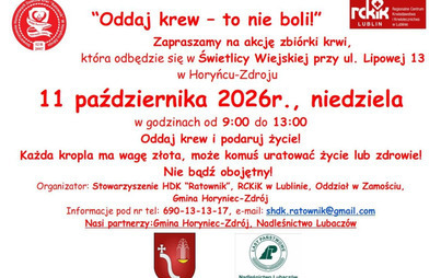 Zdjęcie do Akcja zbi&oacute;rki krwi "Oddaj krew - to nie boli"