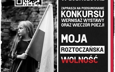 Dziewczynka trzymająca flagę Polski.