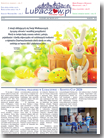 Okładka gazety Lubaczow.pl - na okładce życzenia świąteczne wielkanocne